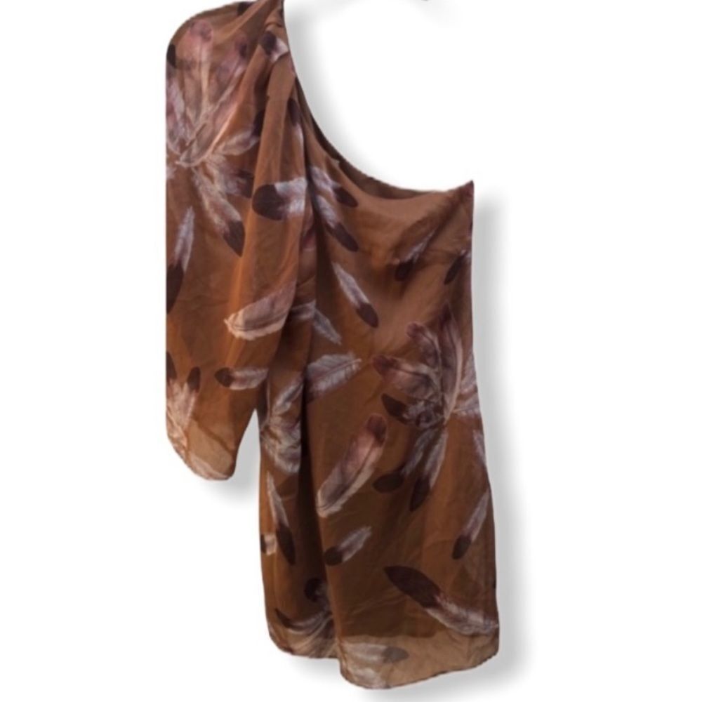 Hello Miss One‎ Sleeve Dress Feather Print